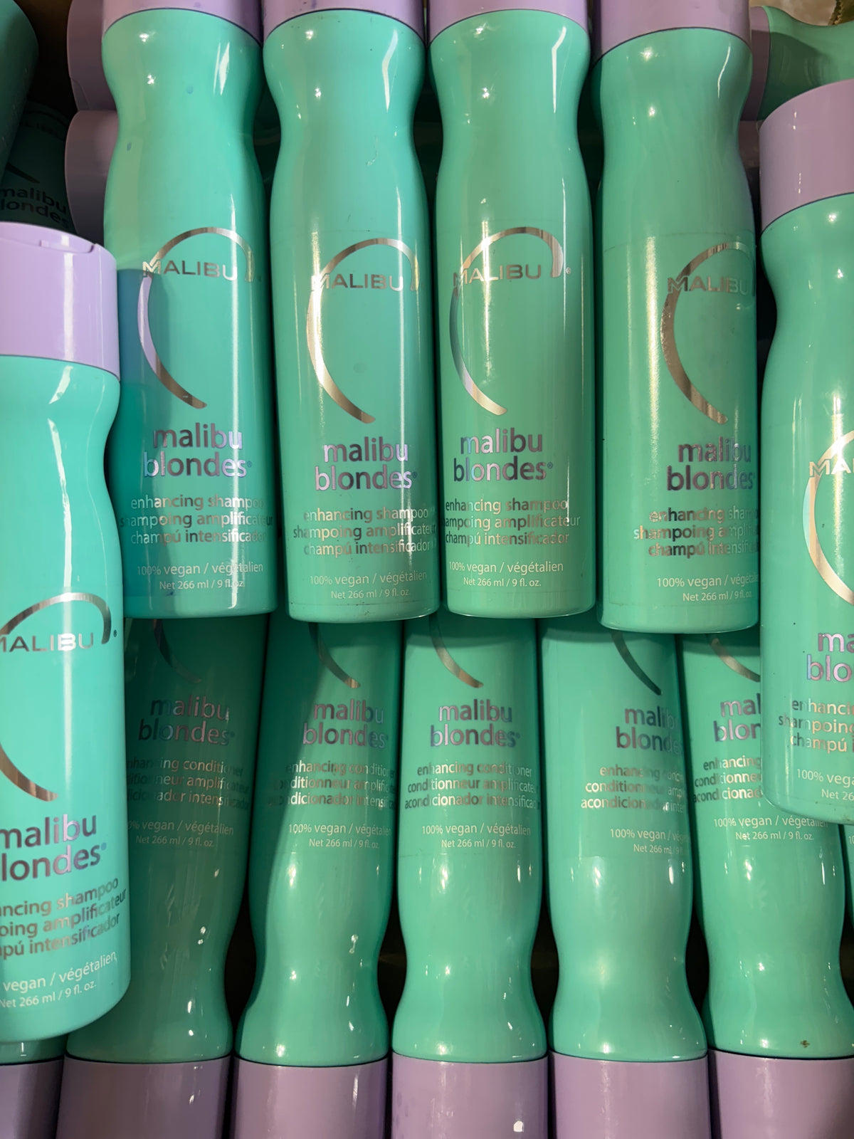 Malibu C Malibu Blondes Enhancing Shampoo & Conditioner Mix Lot | Premium Salon Hair Care Reseller Box, 9 Fl Oz (34 Pcs)