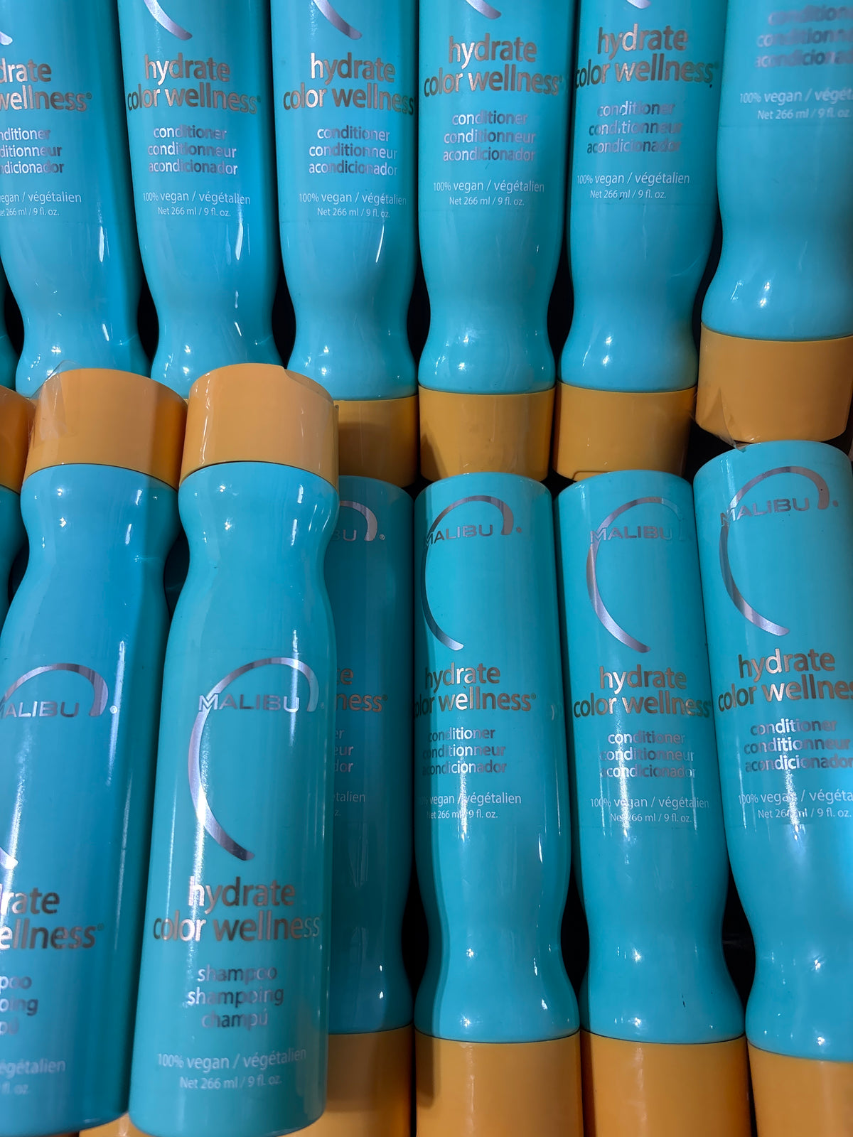 Malibu C Hydrate Color Wellness Shampoo & Conditioner Mix Lot | Premium Salon Hair Care Box, 9 Fl Oz (24 Pcs)