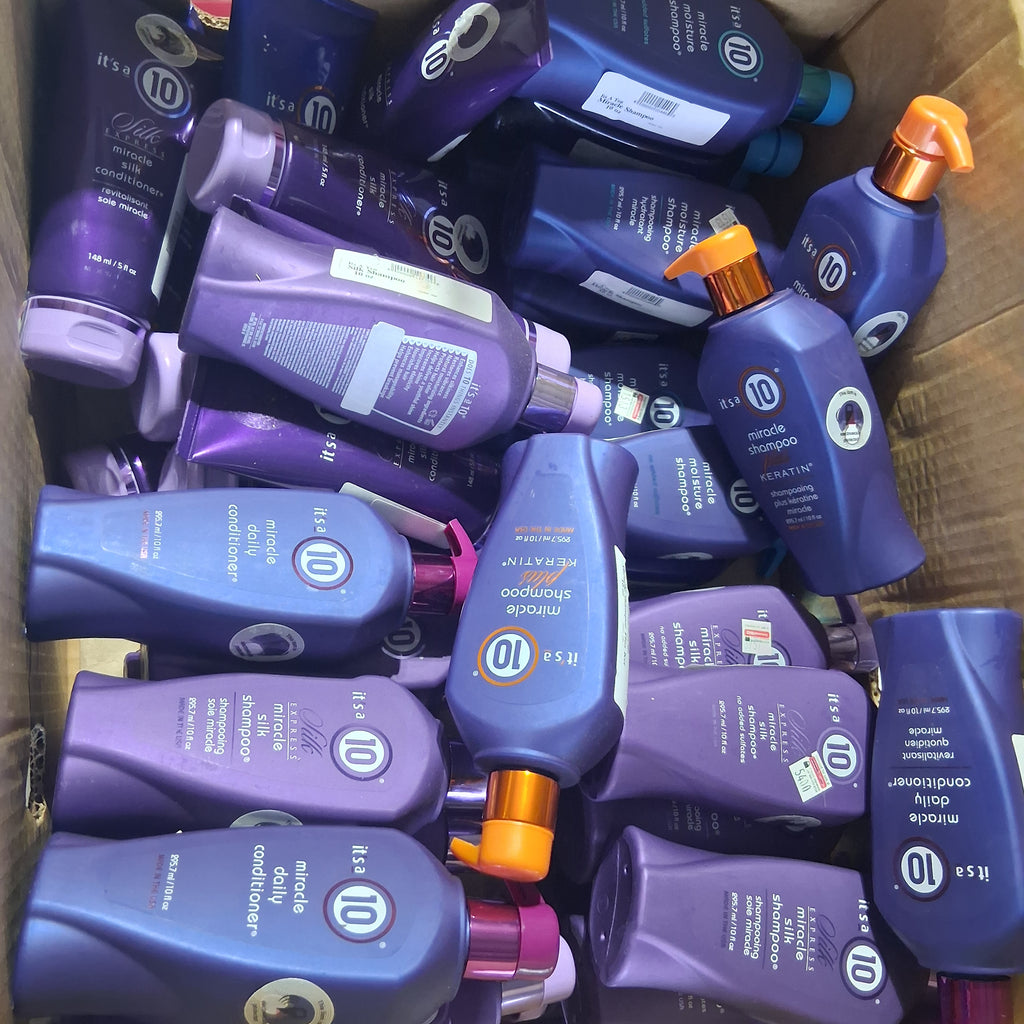 It's a 10 Haircare Premium Variety Box | Miracle Leave-In, Silk & Moisture Shampoo, Conditioner Bulk Reseller Lot (61 Pcs)
