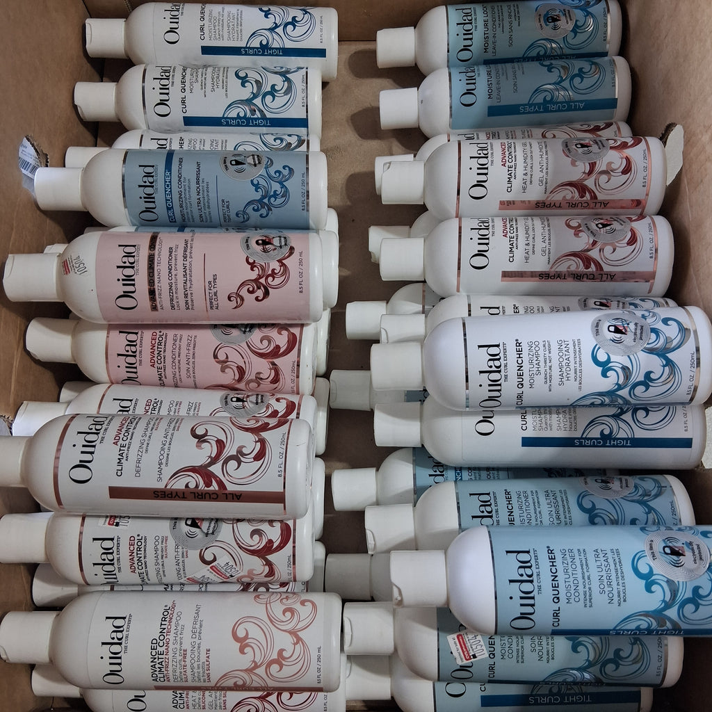 Ouidad Curl Quencher, Advanced Climate Control & All Curls Mix Lot | Premium Curly Hair Care Reseller Bulk Bundle (34 Pcs)