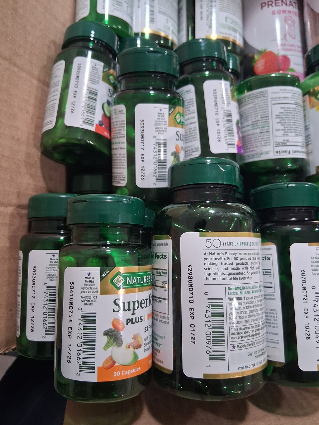 Nature's Bounty Premium Vitamin & Supplement Variety Mix Lot | Daily Wellness Immunity & Health Reseller Box (66 pcs)