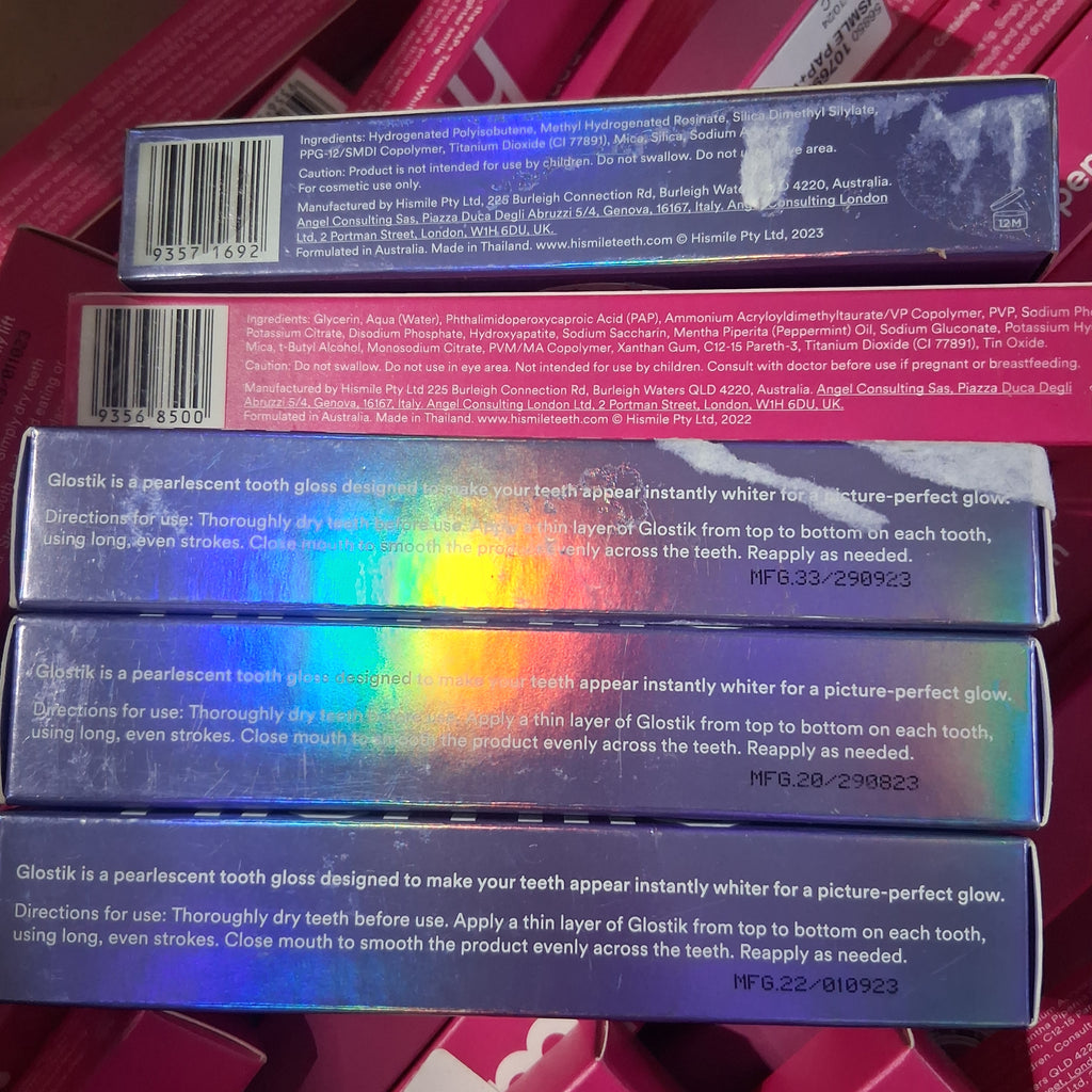 Hismile PAP+ Whitening Pen & Glostik Tooth Gloss Assortment | Premium Oral Care Reseller Bulk Bundle (42 Pcs)