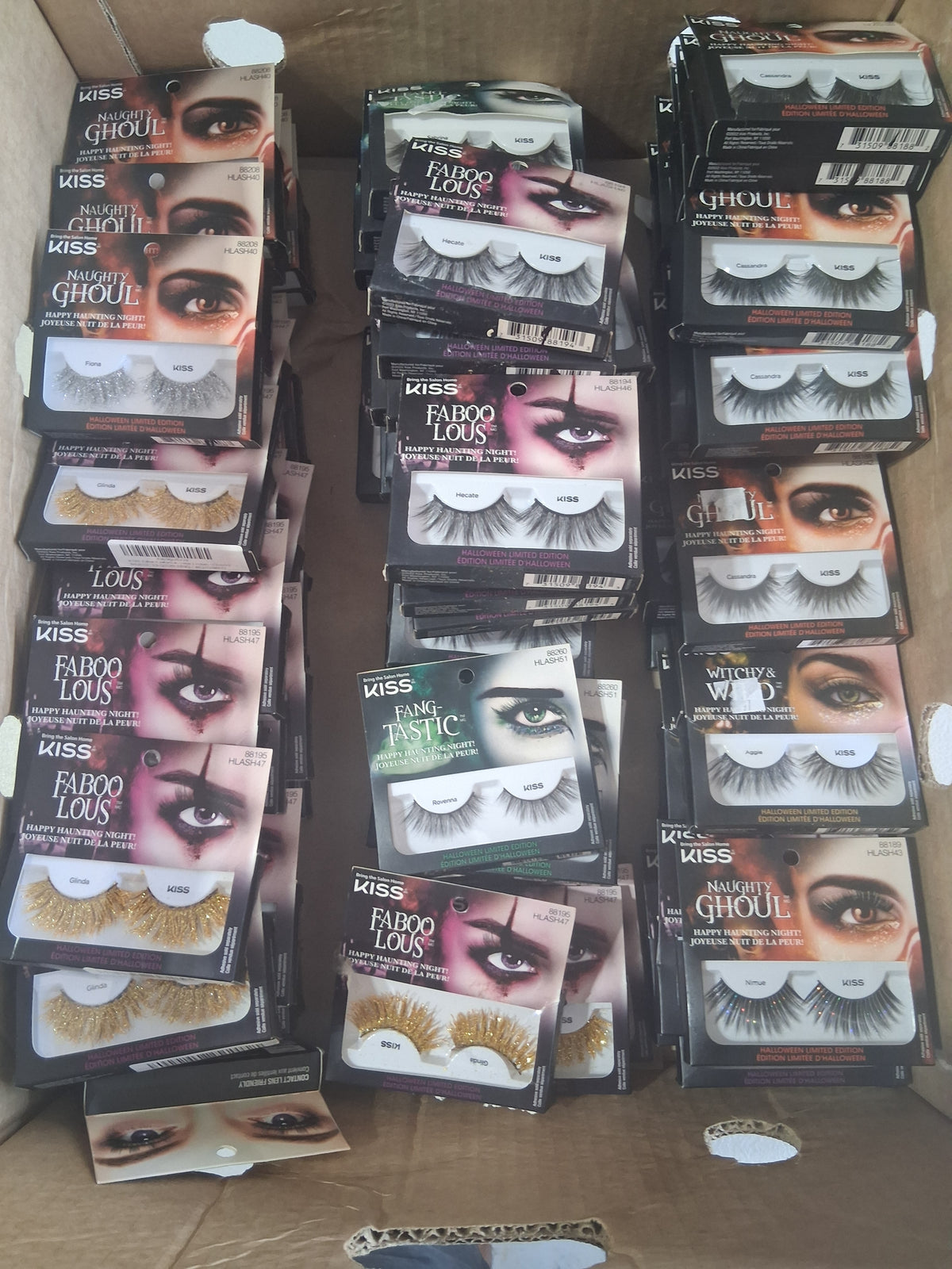 Kiss Halloween Costume False Lashes Wholesale Bundle | Assorted Special Edition Bulk Reseller Lot – 8 Styles (79 Pcs)