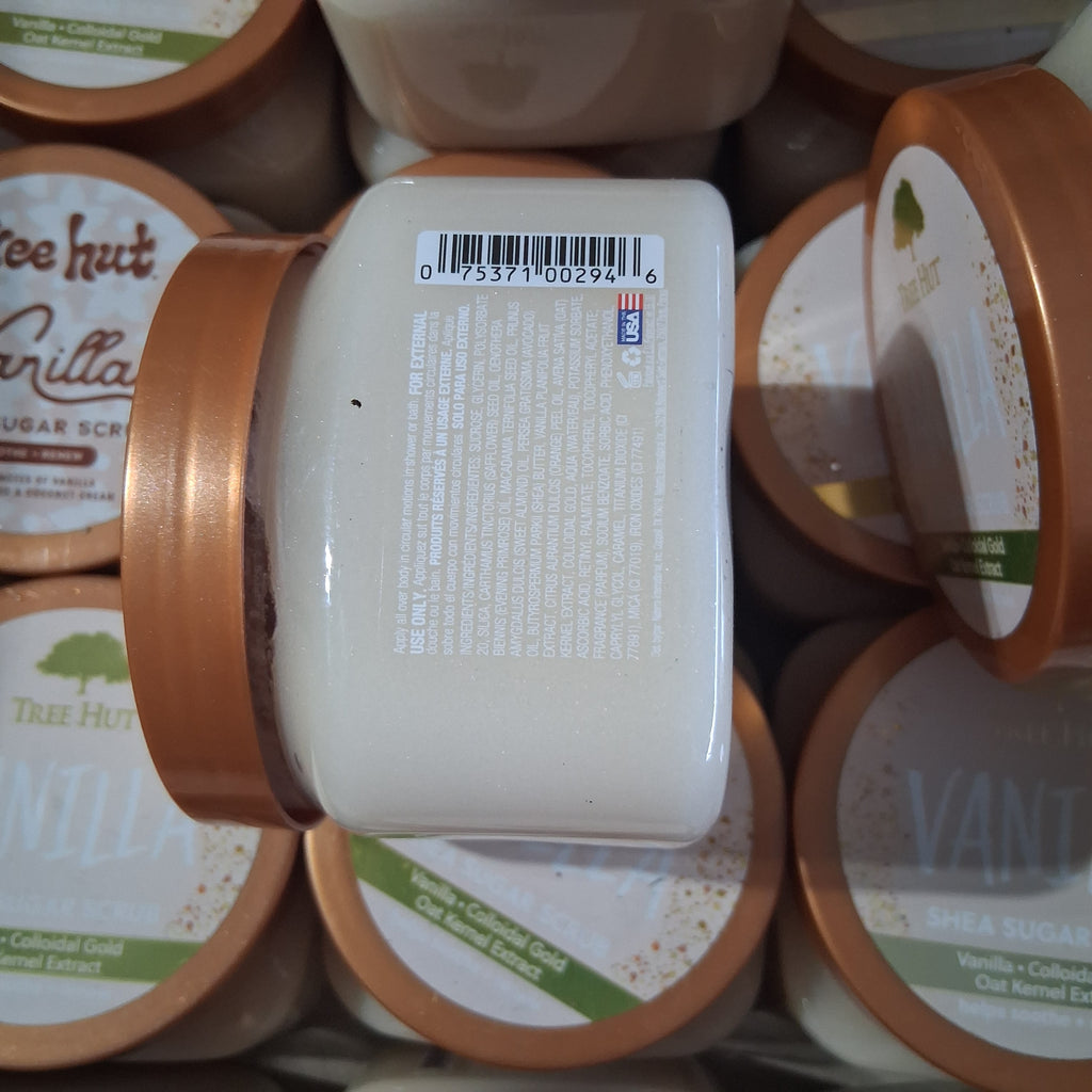Tree Hut Vanilla Shea Sugar Scrub Bulk Reseller Lot | Premium Exfoliating Body Scrub Liquidation Box (23 Pcs)