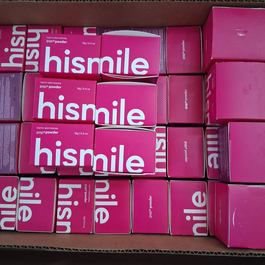 Hismile PAP+ Teeth Whitening Powder Bulk Reseller Lot | Premium Peroxide-Free Oral Care Liquidation Box, 0.4 Oz (47 Pcs)