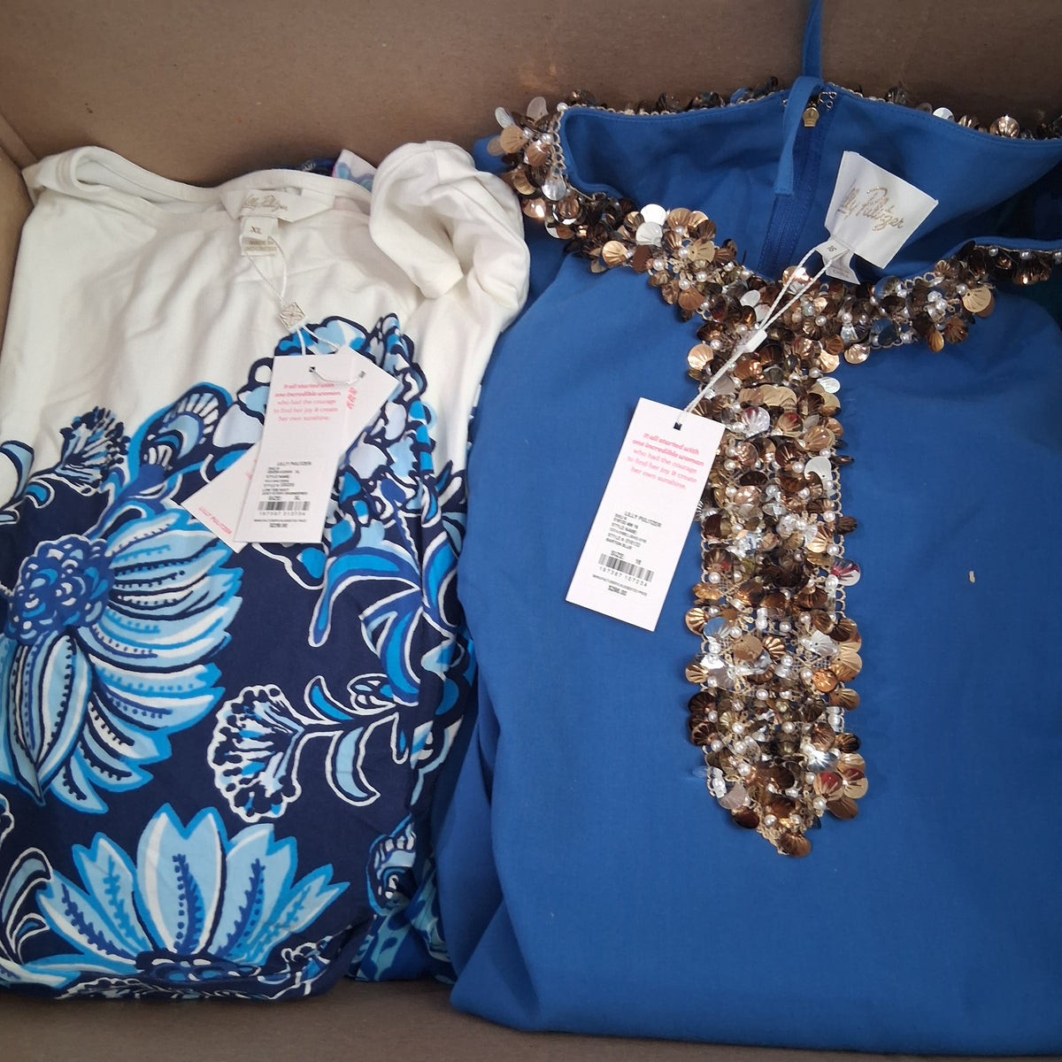 Lilly Pulitzer Premium Resort Wear Mix Lot | Designer Floral Dresses & Tops Reseller Box, Size XL / 16 (8 Pcs)