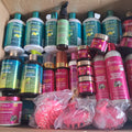 Mielle Organics Premium Hair Care Variety Mix Lot | Kalahari Melon, Babassu, Pomegranate & Honey Reseller Box with Scalp Massagers (49 Pcs)
