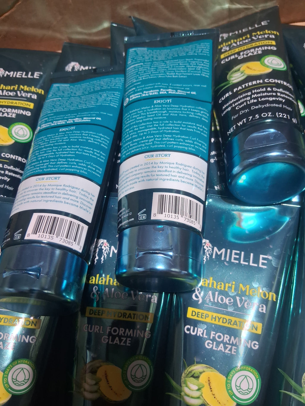Mielle Kalahari Melon & Aloe Vera Curl Forming Glaze Bulk Reseller Lot | Premium Defining Gel Liquidation Box (20 Pcs)
