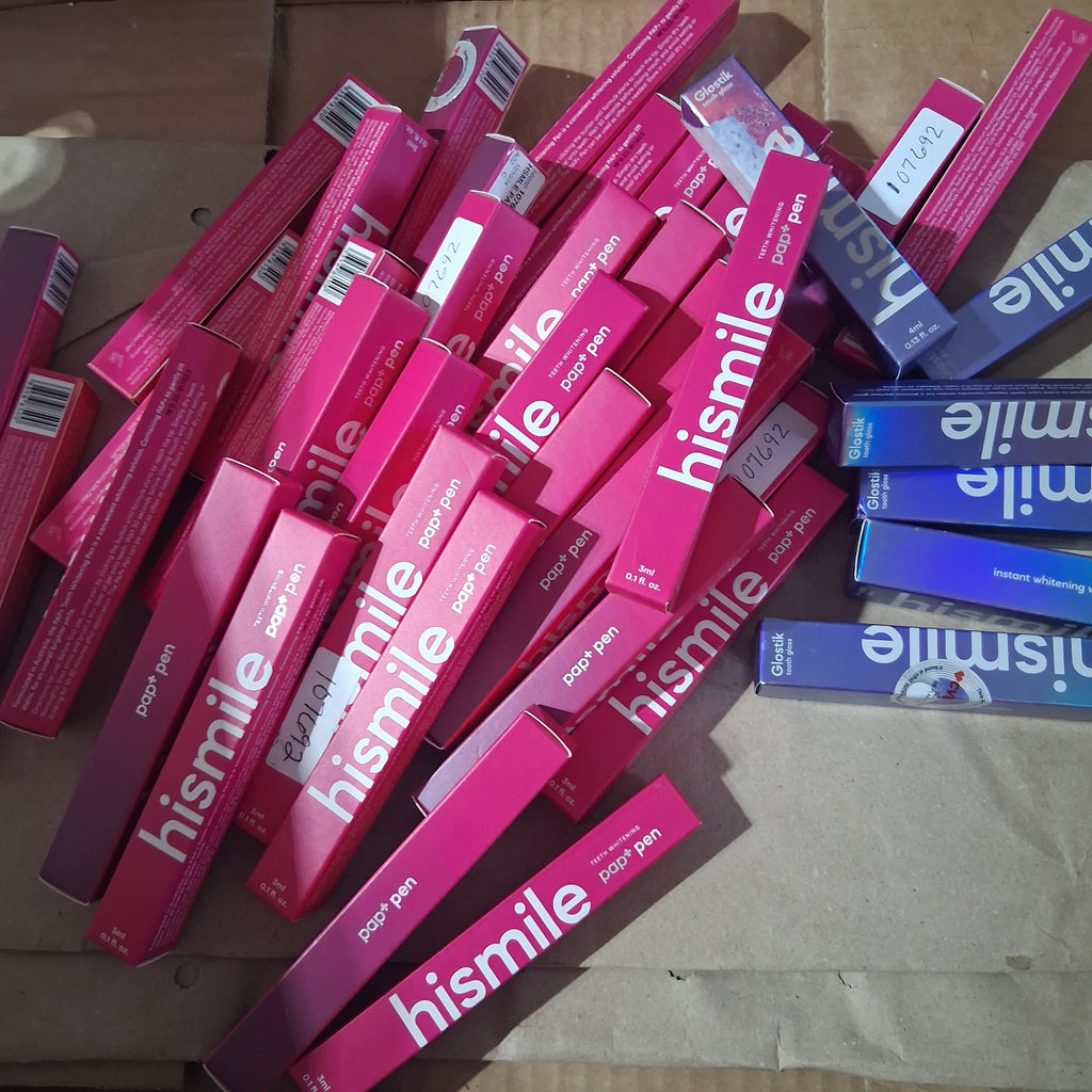 Hismile PAP+ Whitening Pen & Glostik Tooth Gloss Assortment | Premium Oral Care Reseller Bulk Bundle (42 Pcs)