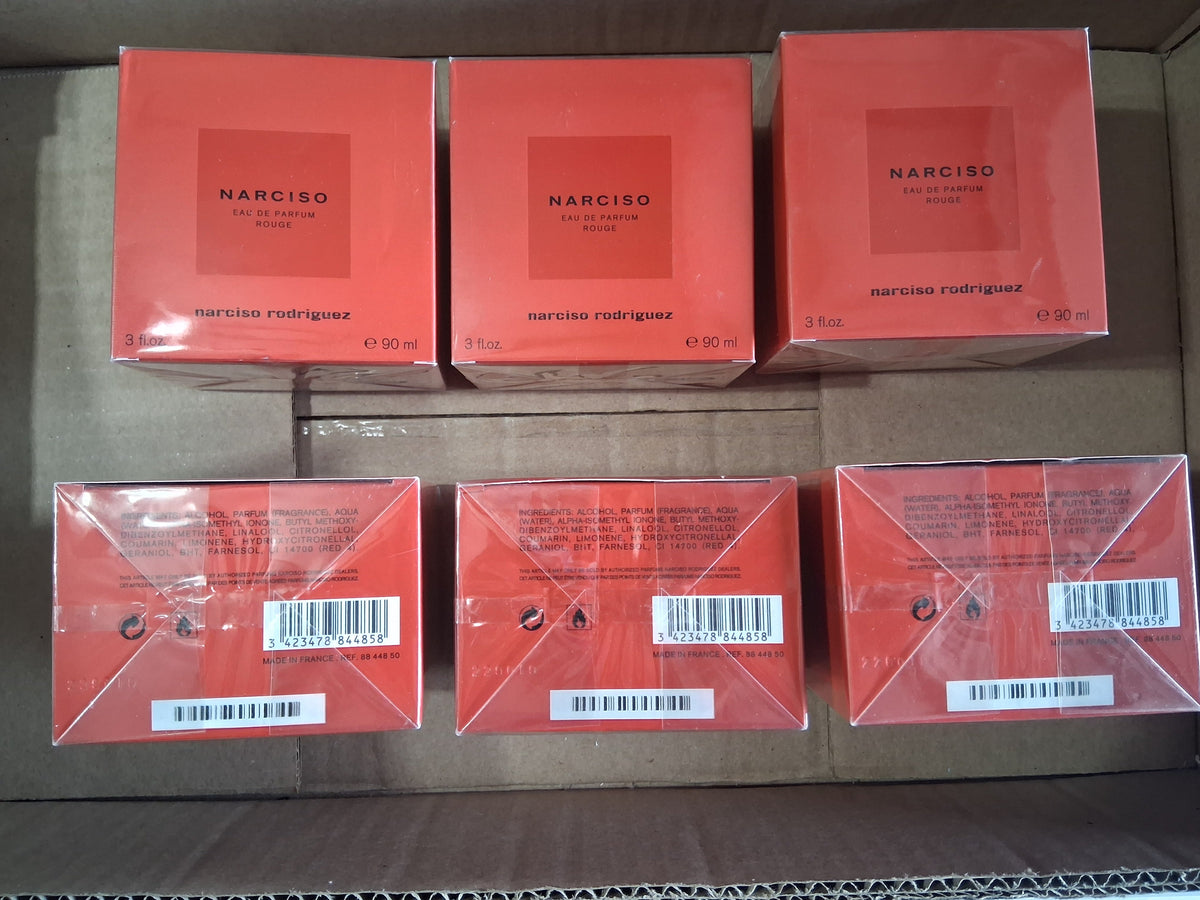 Narciso Rodriguez Narciso Eau De Parfum Rouge Bulk Reseller Lot | Luxury Designer Women's Fragrance Liquidation Box (6 Pcs)