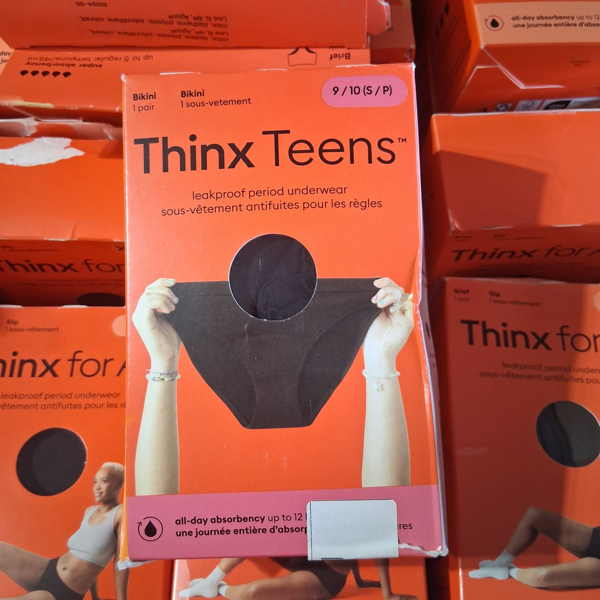 Thinx for All Period & Bladder Leak Underwear Bulk Reseller Lot | Eco-Friendly Care Box – Assorted Sizes (35 Pcs, Some Damaged Boxes)