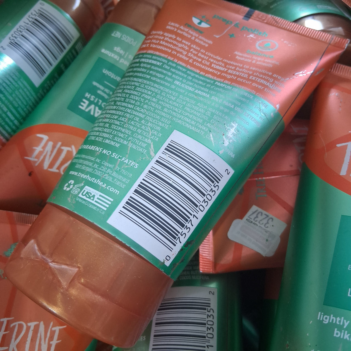 Tree Hut Tangerine Pre-Shave Foaming Polish Bulk Reseller Lot | Exfoliating Body Scrub Liquidation Box, 7 Fl Oz (50 Pcs)