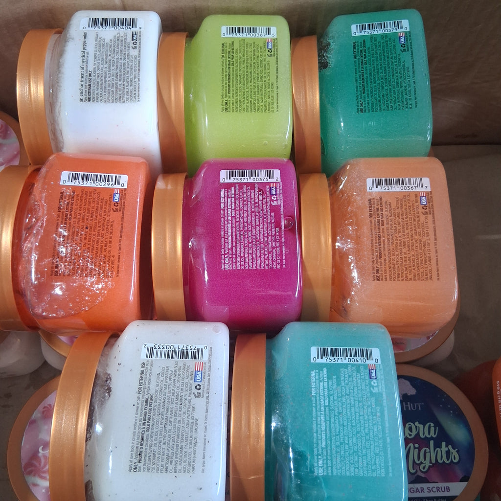 Tree Hut Shea Sugar Scrub Premium Variety Pack Bulk Reseller Lot | Limited Edition & Seasonal Scent Mix (27 Pcs)