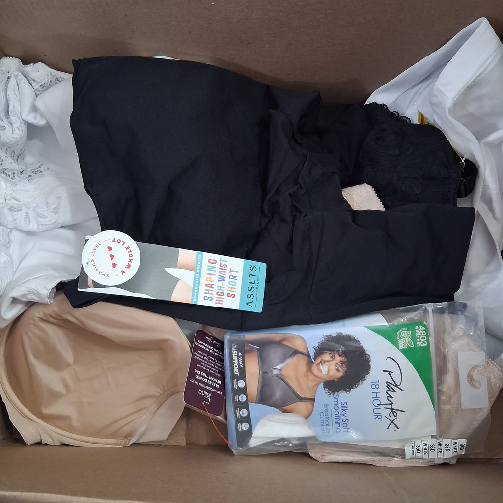Premium Department Store Bra & Undergarments Mix Lot | Glamorise, Felina, Bali & Lunaire Bulk Reseller Box – Retail Shelf Pulls (15 Pcs)