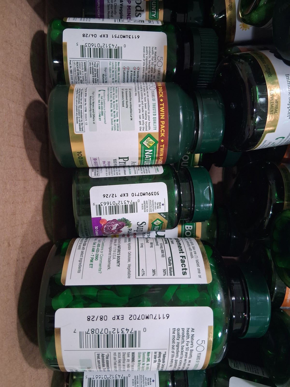 Nature's Bounty Premium Vitamin & Supplement Variety Mix Lot | Daily Wellness Immunity & Health Reseller Box (66 pcs)