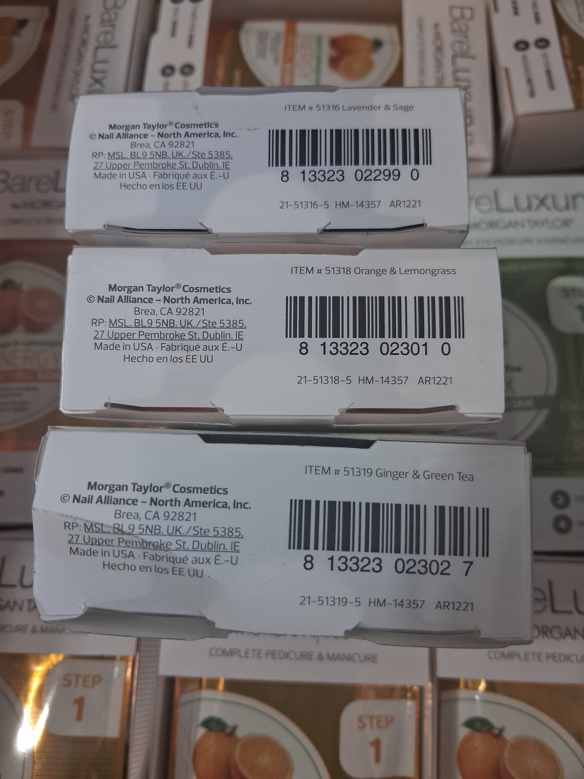 Morgan Taylor Bare Luxury Complete Manicure & Pedicure Spa Packs Bulk Reseller Lot | Detox, Energy & Calm Mix (16 pcs))