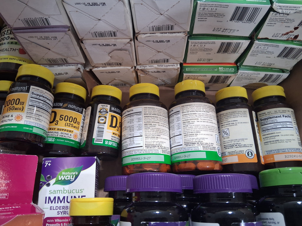 Personal Care Vitamins & Supplements Premium Variety Pack Bulk Reseller Lot | Centrum, Natrol, Nature's Way, Mason Natural, Garlique Mix (55 Pcs)