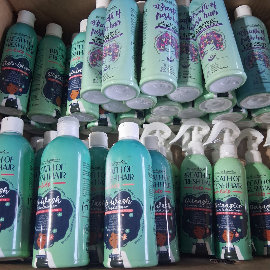 Breath of Fresh Hair Textured Hair Care Mixed Lot | Detangler, Co-Wash & Styling Twist Lotion Bulk Reseller Bundle (53 Pcs)
