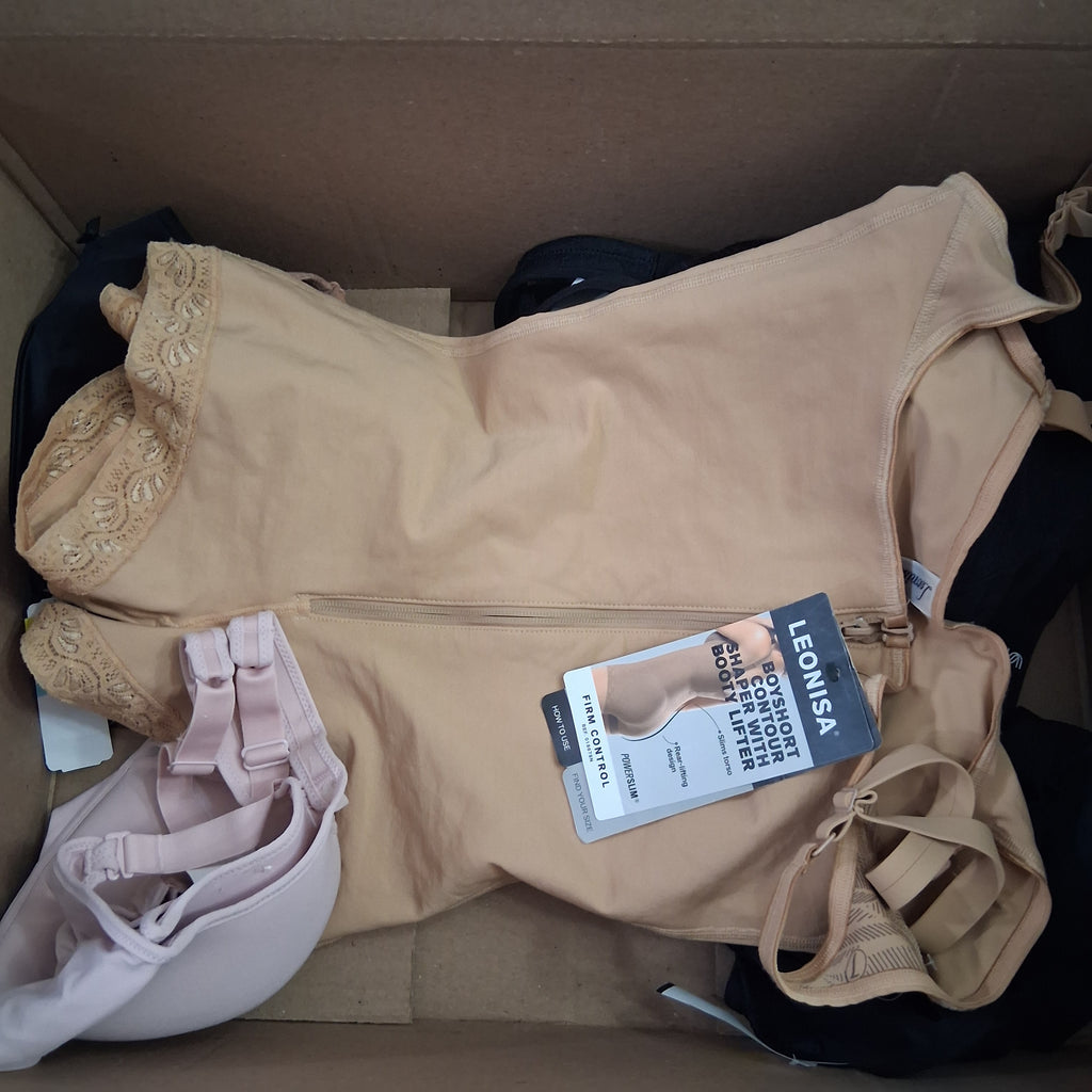 Premium Department Store Bra, Undergarments & Shapewear Mix Lot | Leonisa, Maidenform, Glamorise & Bali Bulk Reseller Box – Retail Shelf Pulls (20 Pcs)