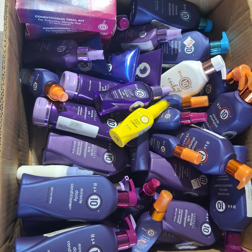 It's a 10 Haircare Premium Variety Box | Miracle Leave-In, Silk & Moisture Shampoo, Conditioner Bulk Reseller Lot (61 Pcs)