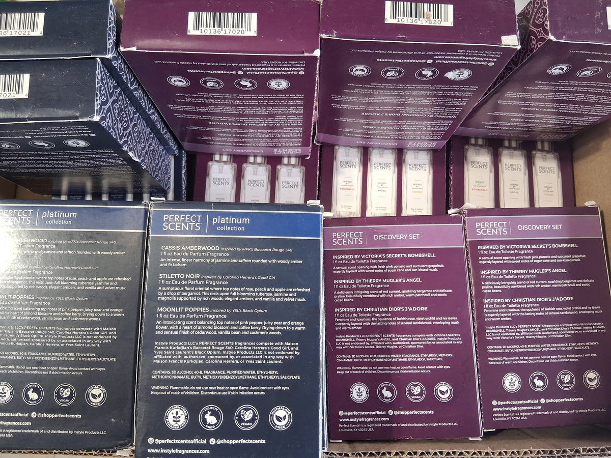 Perfect Scents Platinum Collection & Discovery Set Bulk Reseller Lot | Luxury Designer Perfume Impressions Mix Box (19 Pcs)