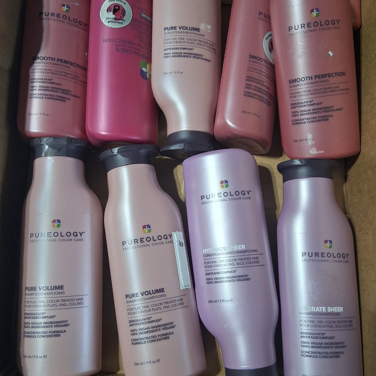 Pureology Professional Hair Care Wholesale Mix Lot | Pure Volume, Hydrate Sheer & Smooth Perfection Shampoo and Conditioner Bundle (12 Pcs)