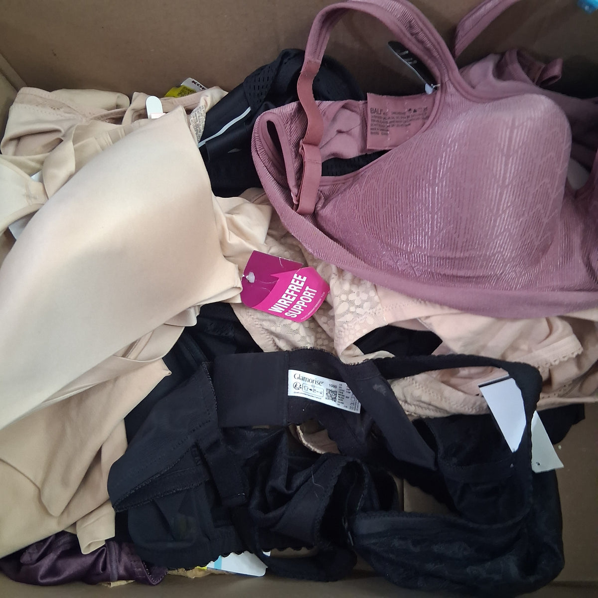 Premium Department Store Bra, Undergarments & Shapewear Mix Lot | Leonisa, Maidenform, Glamorise & Bali Bulk Reseller Box – Retail Shelf Pulls (20 Pcs)