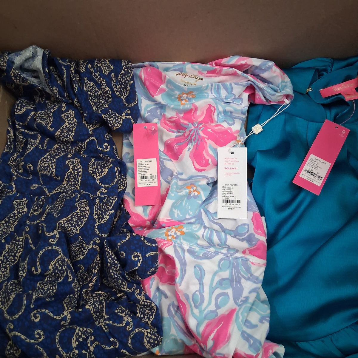 Lilly Pulitzer Premium Resort Wear Mix Lot | Designer Floral Dresses & Tops Reseller Box, Size XL / 16 (8 Pcs)