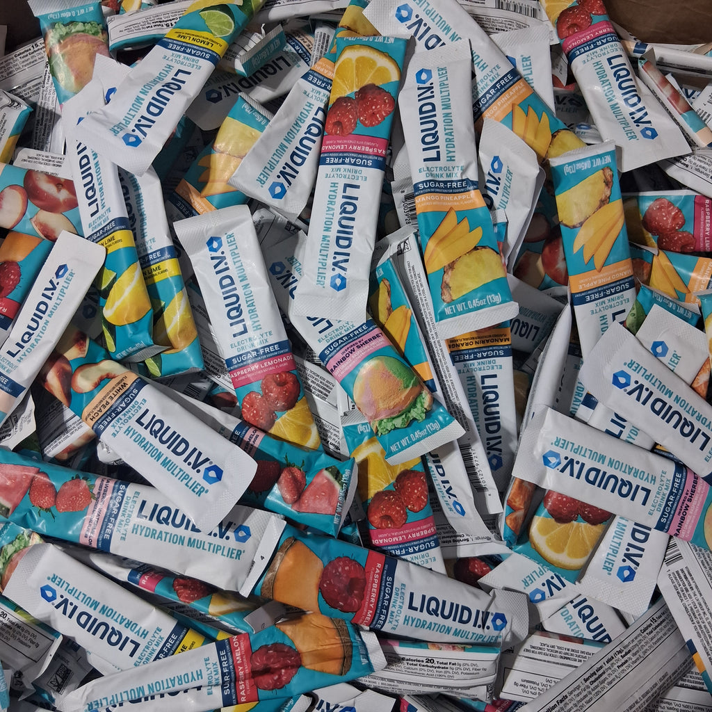 Liquid I.V. Hydration Multiplier Sugar Free Electrolyte Drink Mix | Individual Serving Packet Bulk Reseller Variety Lot – 6 Flavors (269 Pcs)