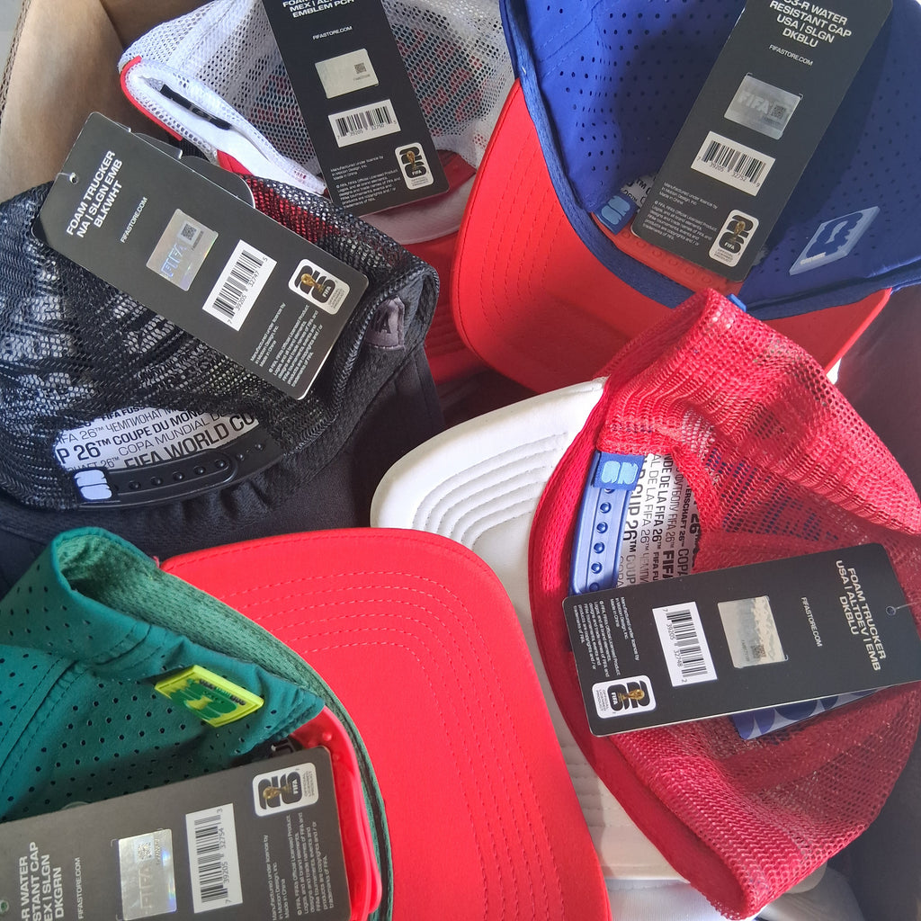 Official 2026 FIFA World Cup Trucker & Performance Hats | Licensed Collector Edition Cap Reseller Lot NWT – 5 Styles (26 Pcs)