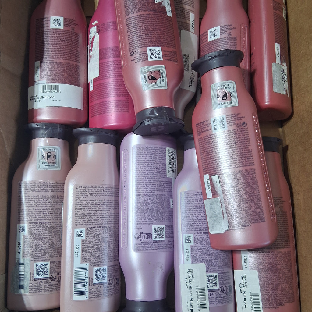 Pureology Professional Hair Care Wholesale Mix Lot | Pure Volume, Hydrate Sheer & Smooth Perfection Shampoo and Conditioner Bundle (12 Pcs)