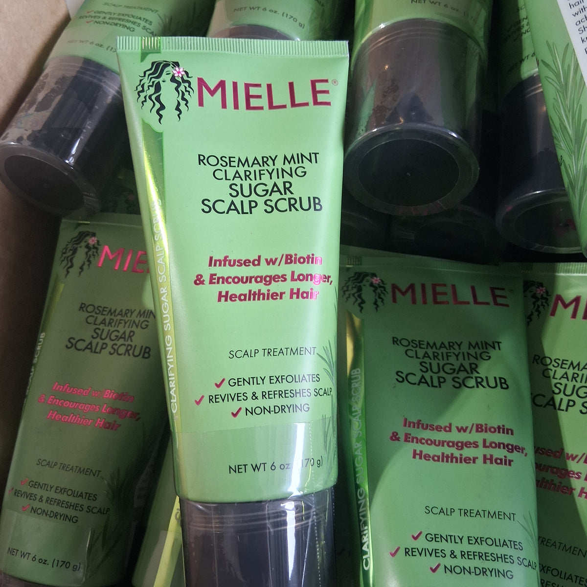 Mielle Rosemary Mint Clarifying Sugar Scalp Scrub Bulk Reseller Lot | Premium Hair & Scalp Treatment Liquidation Box (45 Pcs)