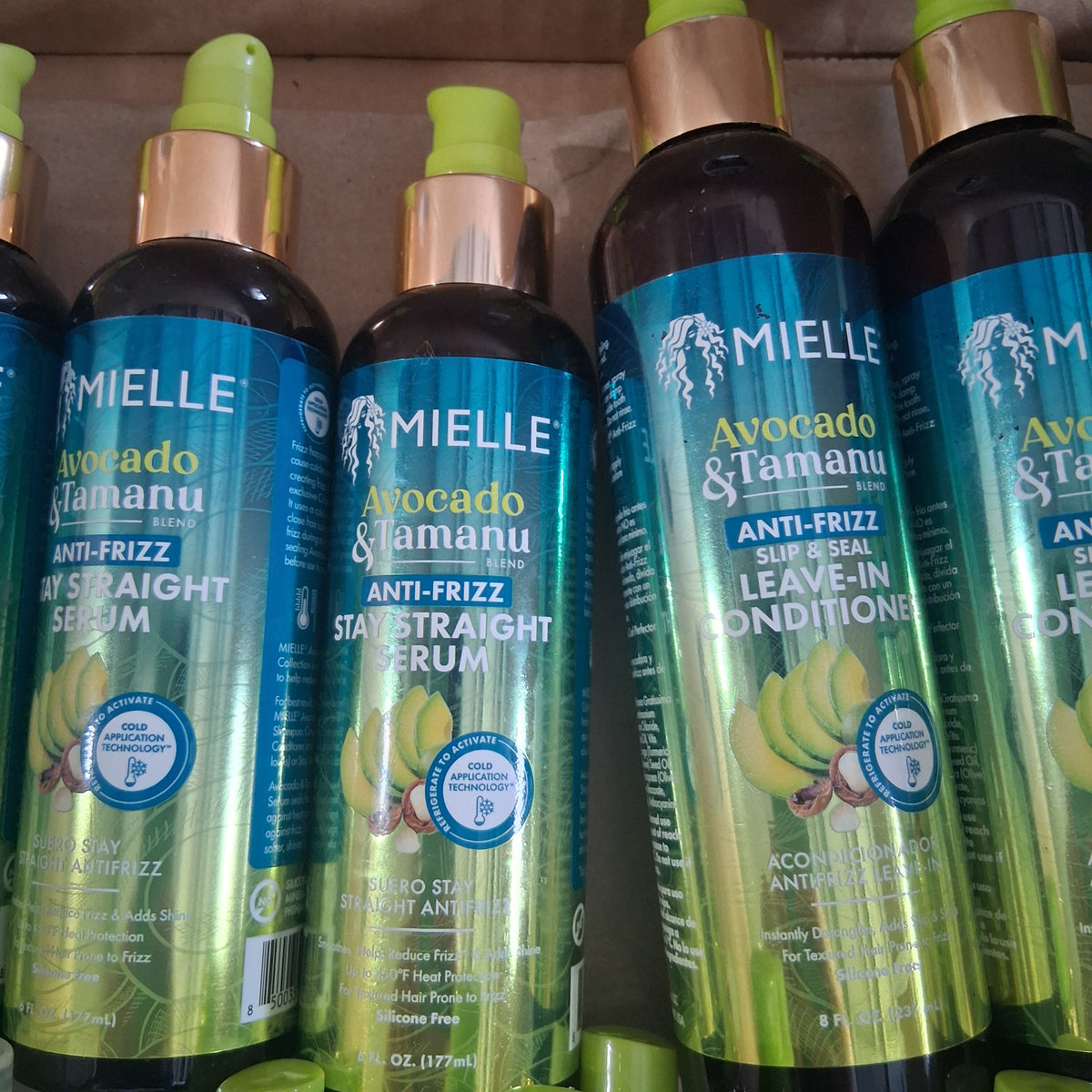 Mielle Avocado & Tamanu Stay Straight Serum & Anti-Frizz Leave-In Conditioner Reseller Lot | Premium Hair Care Mix (22 Pcs)